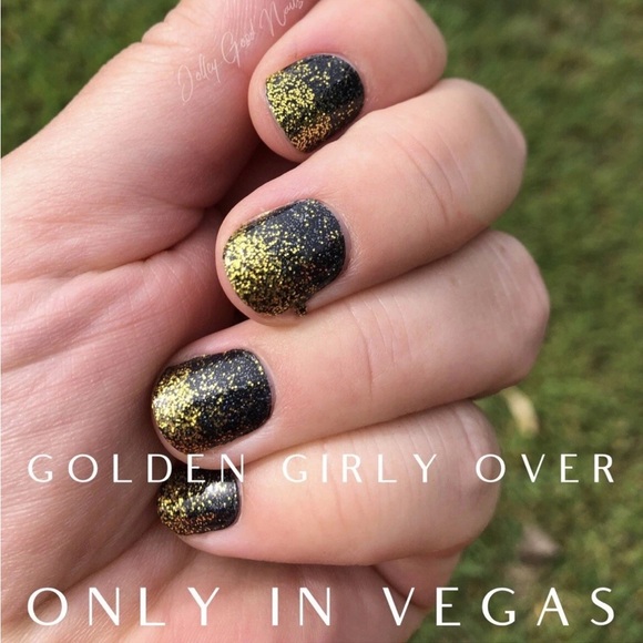 *Retired* Color Street: Golden Girly | Gold Metallic Glitter Dipped Party Yellow - Picture 9 of 14